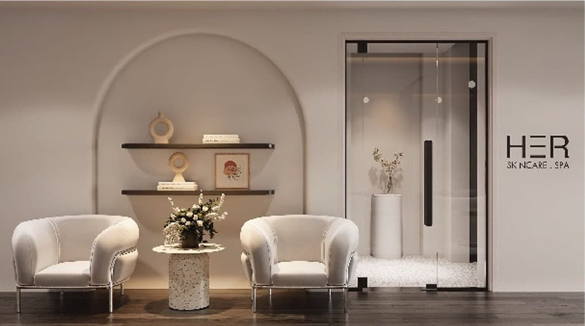 HER Clinic & Spa không gian sảnh lễ tân
